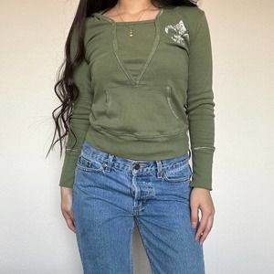 Savvy Green Graphic T-Shirt Hoodie